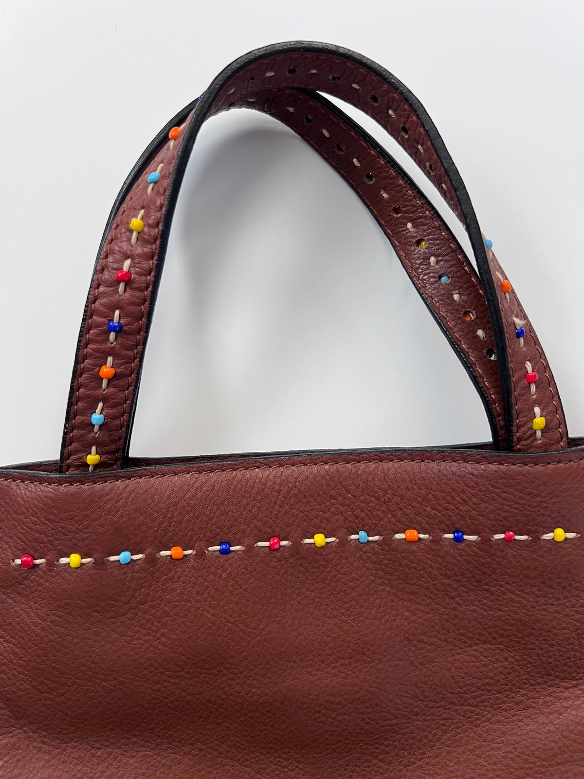 Vintage Fossil Brown Leather Mini Handbag