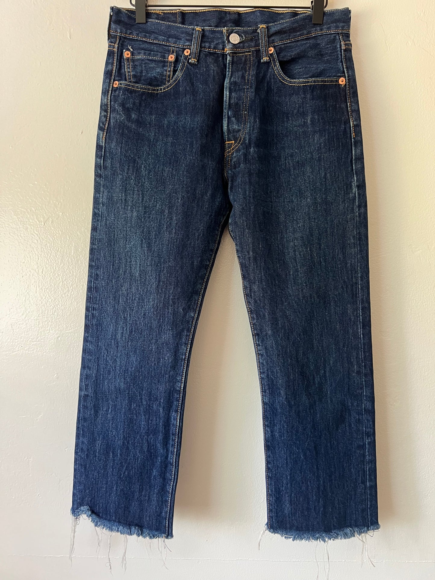 Levi’s 501 Cropped Raw Hem Jeans