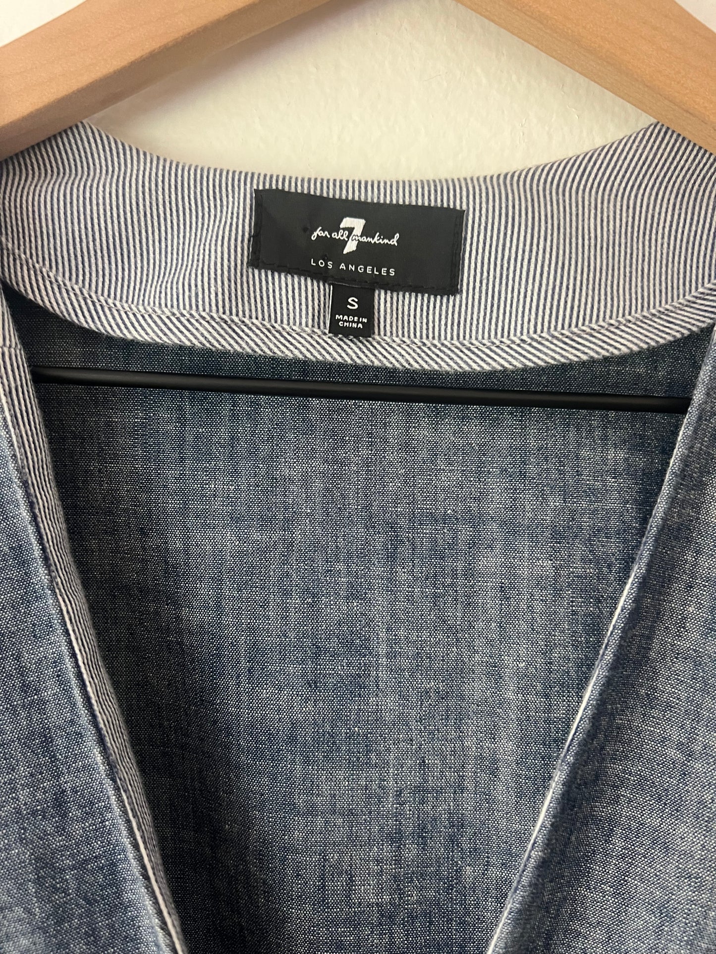 7 For All Mankind Chambray Wrap Dress