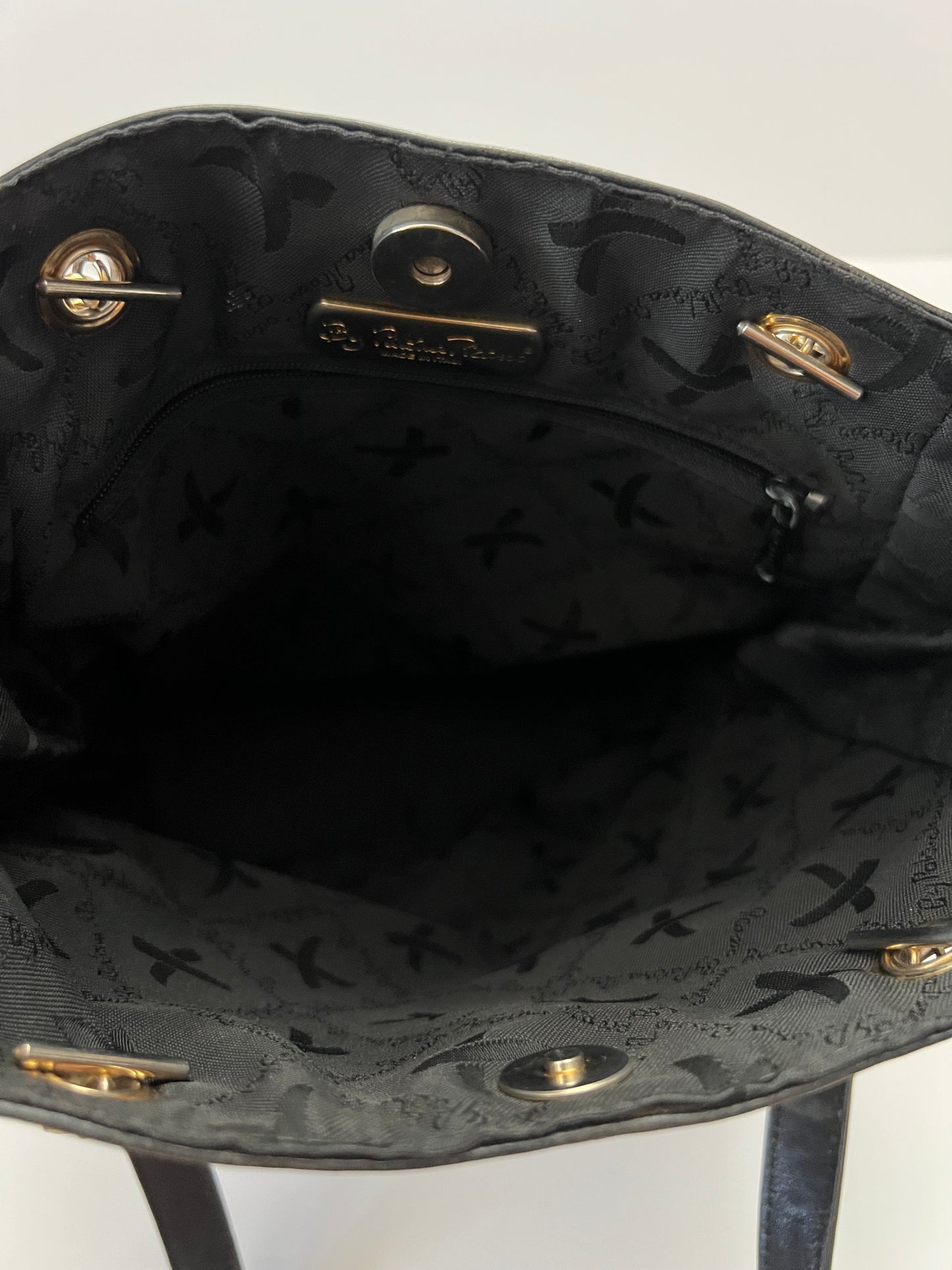Vintage Paloma Picasso Black Bucket Bag