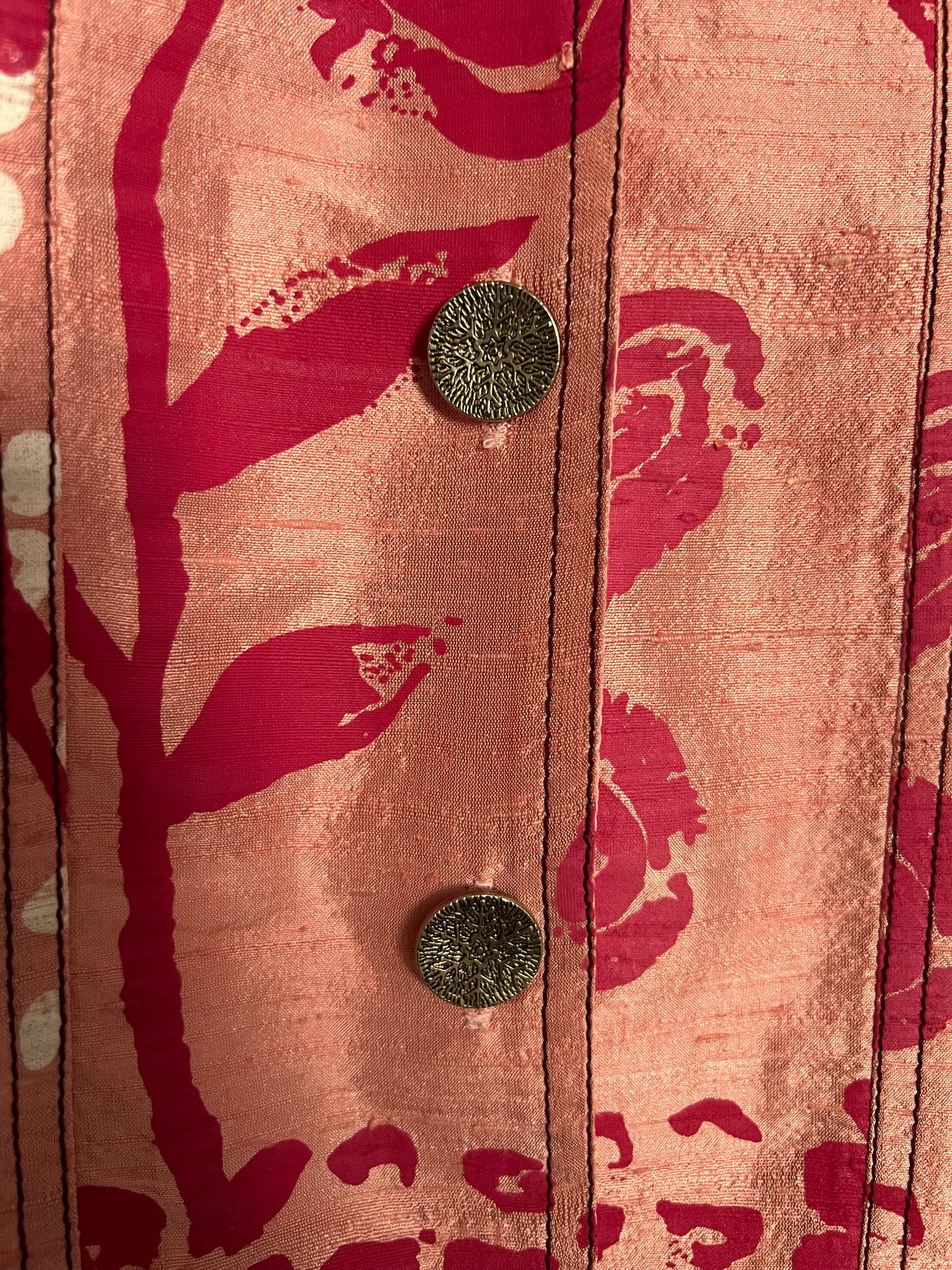 Vintage Sandy Starkman Pink Silk Jacket