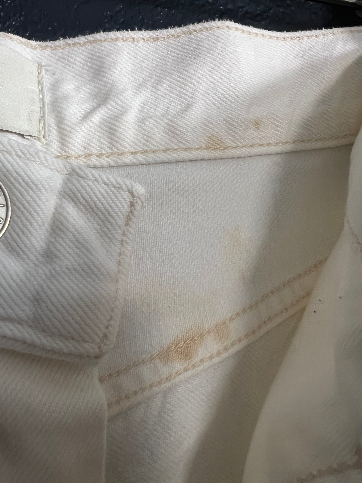 AGOLDE 90s High Rise Straight Leg White Jeans