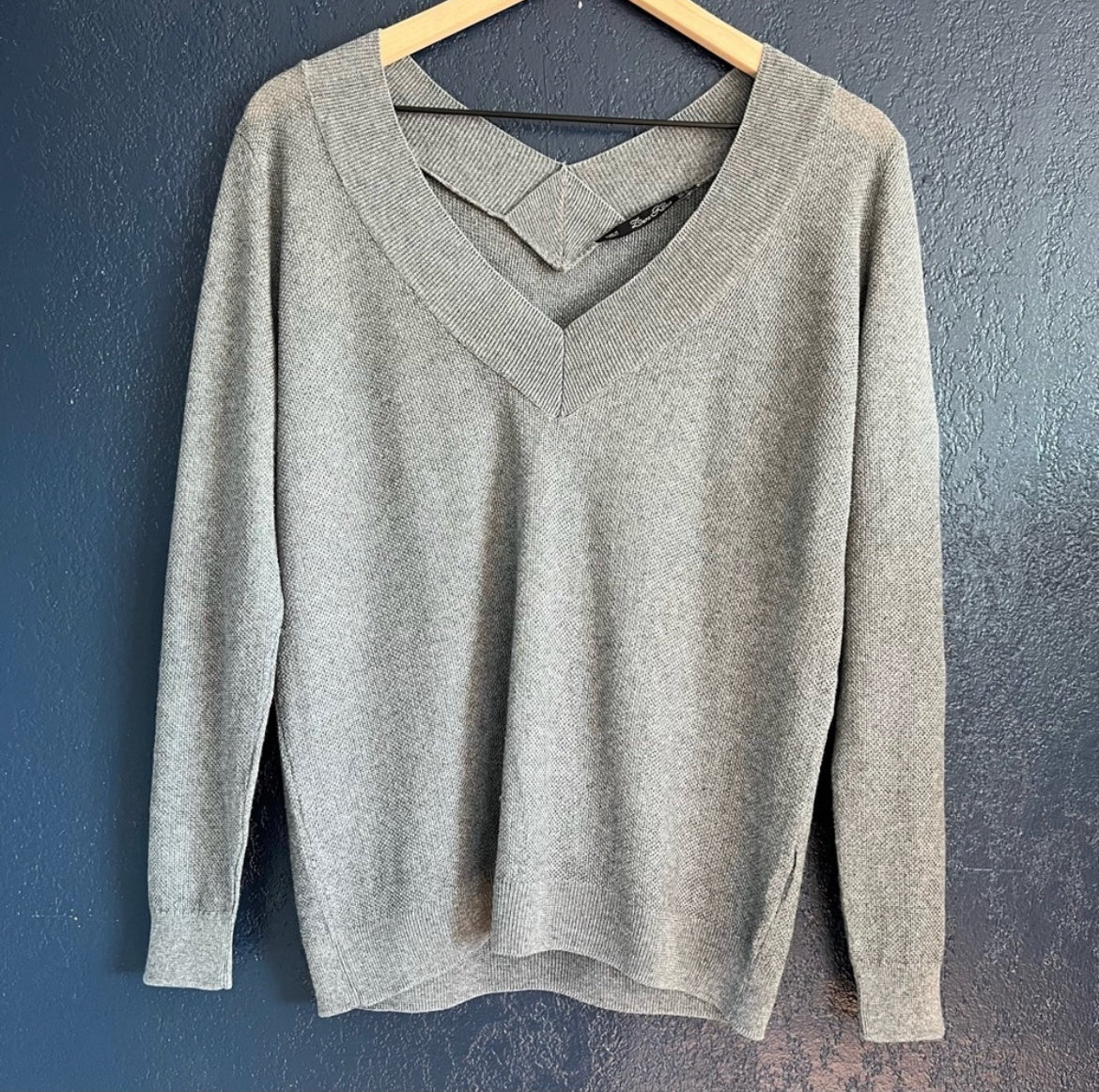 Zara V-neck Micro Knit Sweater