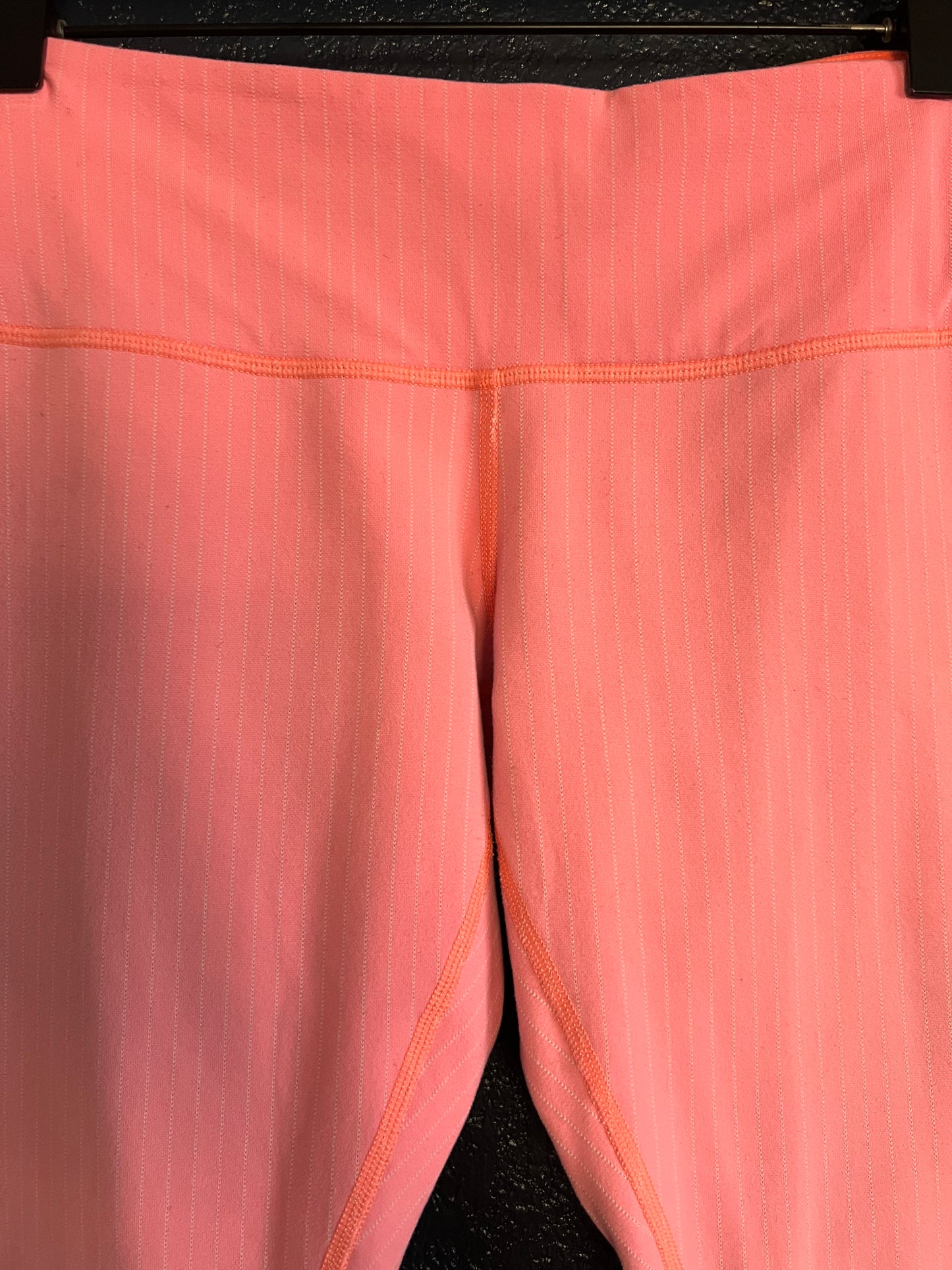 Vintage Lululemon Wunder Under Crop Low-Rise Pink Striped Leggings