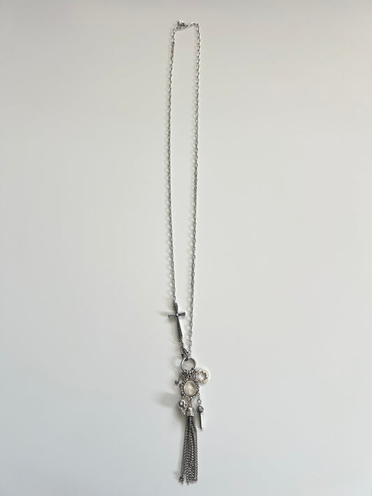 Lucky Brand Silver-Tone Charm Necklace