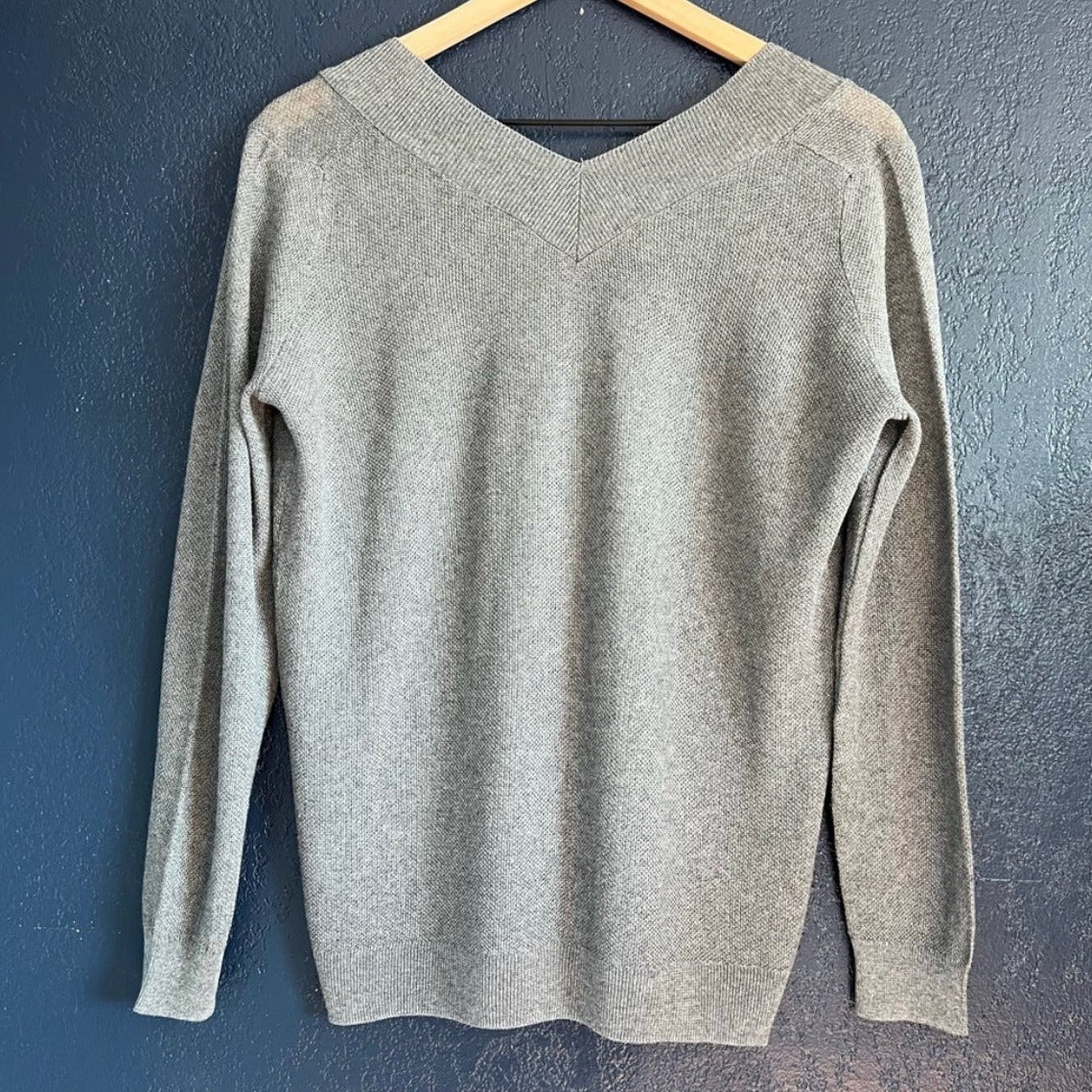 Zara V-neck Micro Knit Sweater