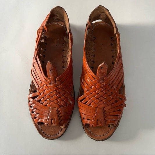 Traditional Mexican Leather Slingback Huarache Sandals