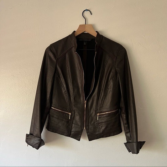 White House Black Market Brown Fitted Jacket