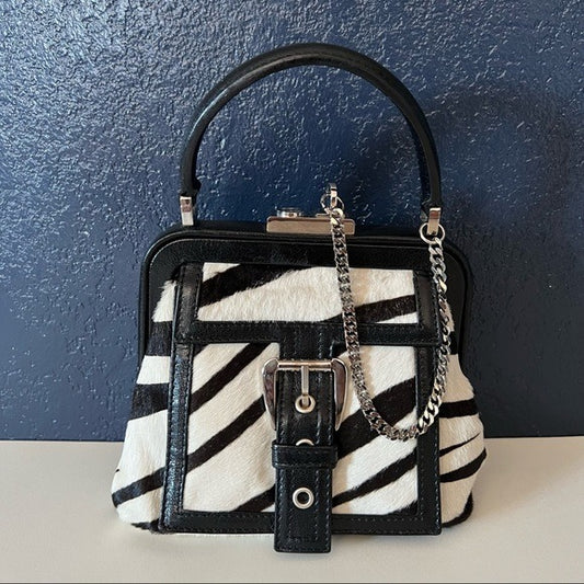 CELINE Mini Zebra-Style Goat Bag