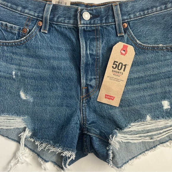Levi’s 501 Cutoff Distressed Denim Shorts