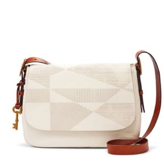 FOSSIL Harper Saddle Crossbody Pebbled Leather Bag