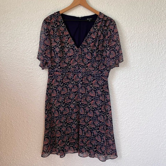 Madewell Orched Flutter Sleeve Dress