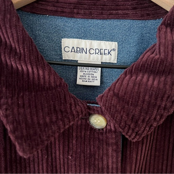 Vintage Cabin Creek Corduroy Shirt Jacket