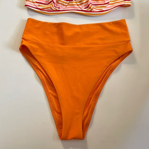 Aerie Inspired Vintage High-waisted Two-piece Swimsuit