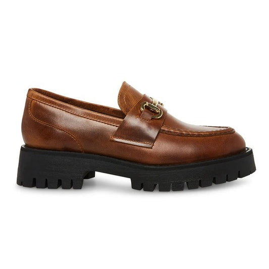 Steve Madden chunky LANDO BROWN LEATHER loafers