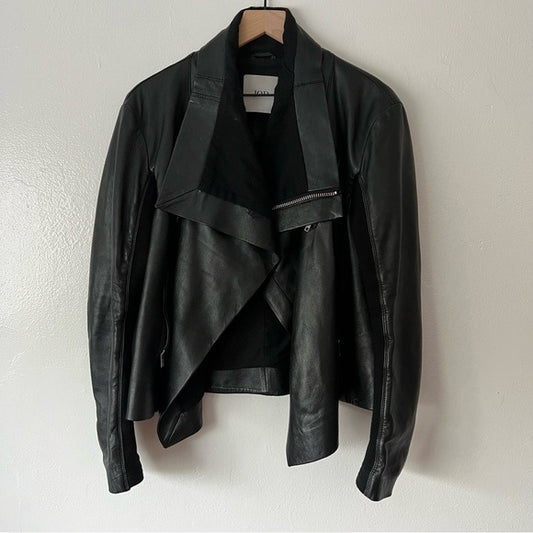 J.O.D. Black Leather Biker Jacket