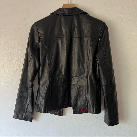 Vintage Wilsons Leather Maxima Black Genuine Leather Jacket