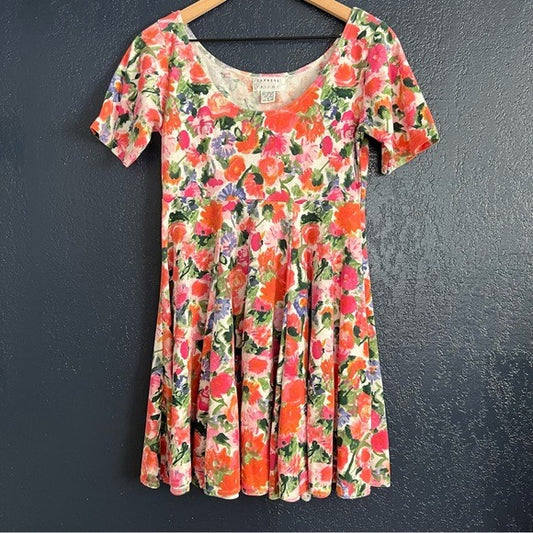 Express Vintage  Floral Babydoll 90s Mini Dress