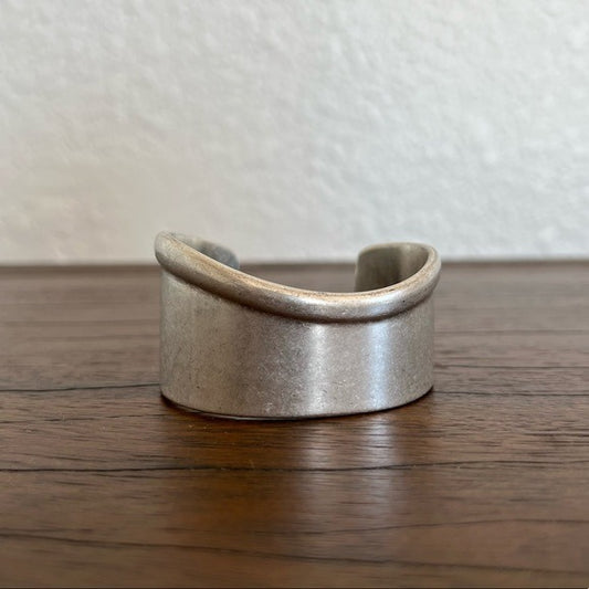 Lucky Brand Silver Toned Curved Cuff Bracelet