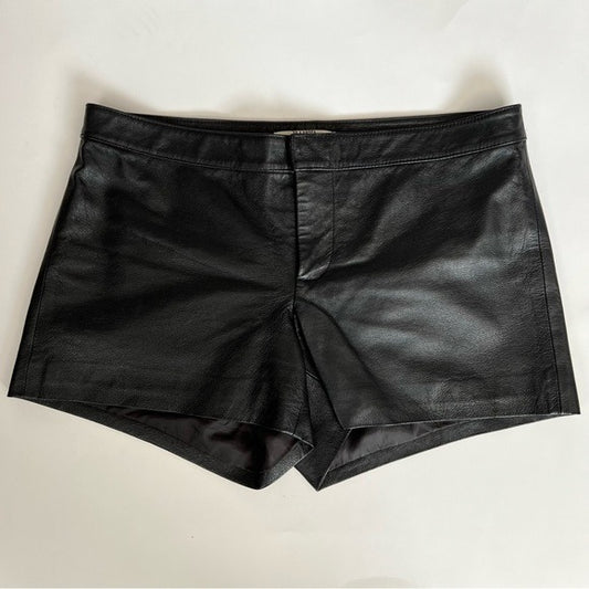 BB Dakota Bryn Black Genuine Leather Shorts