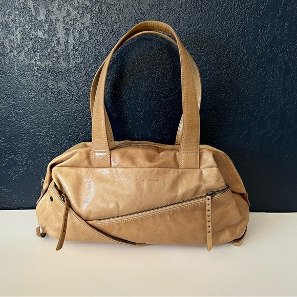 Francesco Biasia Tan Leather Shoulder Bag