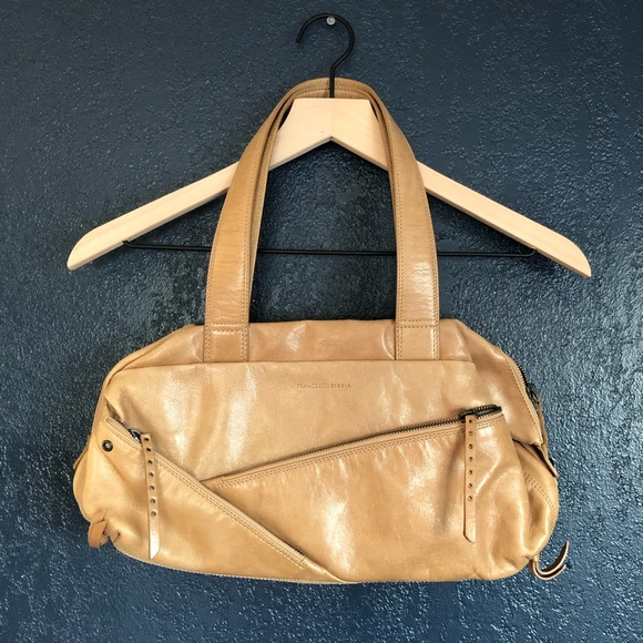 Francesco Biasia Tan Leather Shoulder Bag