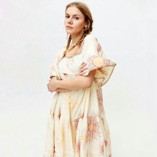 Urban Outfitters Total Eclipse Printed Midi Dress