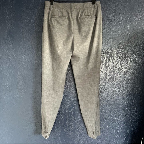 Theory Gavran Submit Grey Wool Blend Trousers
