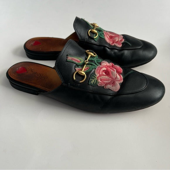 Gucci rose online mules